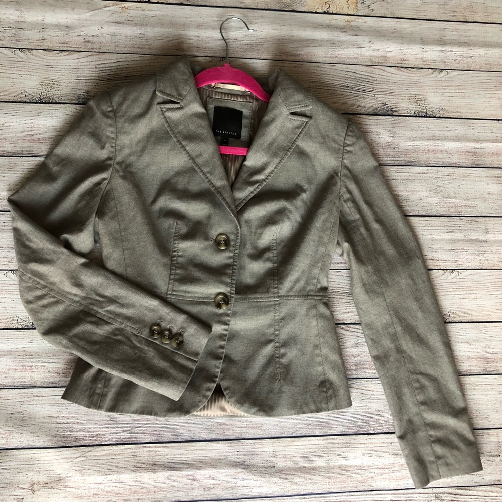 EUC The Limited fitted tweed-like blazer sz 4